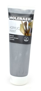 Akrylová barva Molenaer, stříbrná, 250 ml