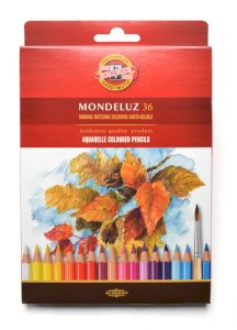 Akvarelové pastelky Mondeluz, 36 ks