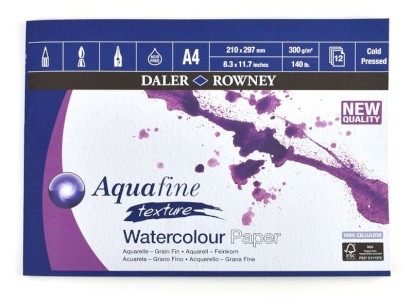 Akvarelový blok A4 Aquafine TEXTURE, 12 l, 300 g
