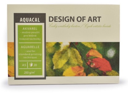 Akvarelový umělecký blok A5, AQUACAL, 250 g, 20 listů