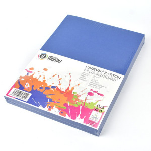 Barevný karton A4/ 100 ks, 180g, modrý