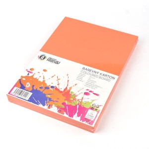 Barevný karton A4/ 100 ks, 180g, oranžový