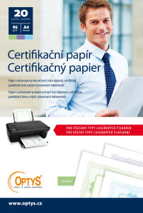 Certifikační papír A4, 20 listů, zelený