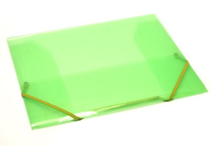 Desky s gumou A4, 3 klopy, zelené