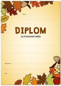 Diplom za podzimní sběr
