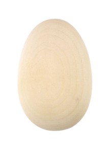 Dřevěné vejce, 6 x 3,7 cm, přírodní