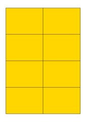 Etikety RAYFILM 0931A, 105 x 74,2 mm, 100 listů, žluté