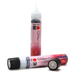 Glitter liner Marabu, grafitová, 25 ml