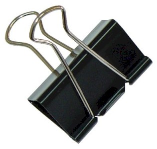 Kancelářský kovový klip černý, 32mm, 12 ks