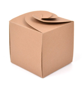 Krabička skládaná spirála, hnědá, 7 x 7 x 7 cm