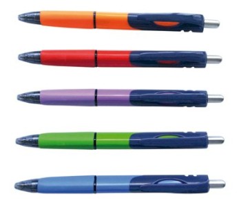 Kuličkové pero TRIANGLE, barevný mix, modrá náplň