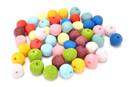 Mix vatových kuliček, 15 mm, mix barev, 50 ks