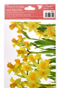 Okenní fólie, Narcisy, 64 x 15 cm