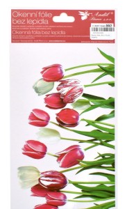 Okenní fólie, Tulipány, 64 x 15 cm