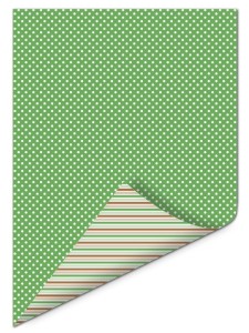 Papír A4, 170 g,puntík/proužek zelený - oboustranný
