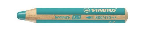 Pastelka Woody Stabilo, silná, tyrkysová 880/470