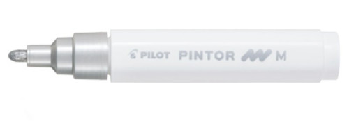 Pilot Pintor akrylový popisovač M, stříbrná