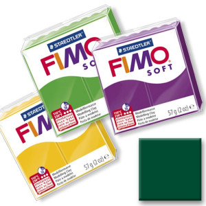 Polymerová hmota Fimo Soft, tm. zelená č.56