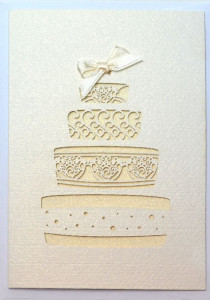 Přání dort bílokrémová,  10 x 14 cm, DOPRODEJ