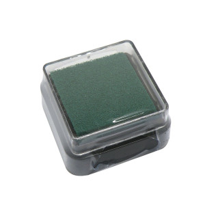 Razítkovací polštářek mini, 3 x 3 cm, tm. zelený