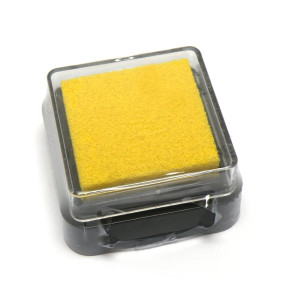 Razítkovací polštářek mini, 3 x 3 cm, žlutý