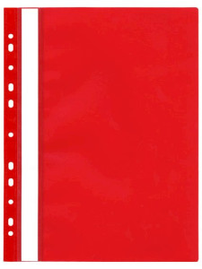 Rychlovazač s euroděrováním A4, červený