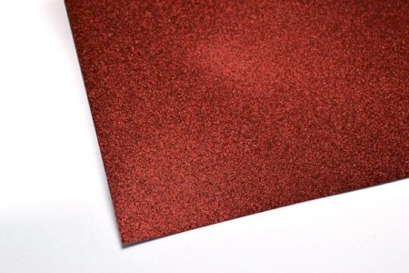 Scrapbookový glitrový papír 30,5 x 30,5 cm, červený
