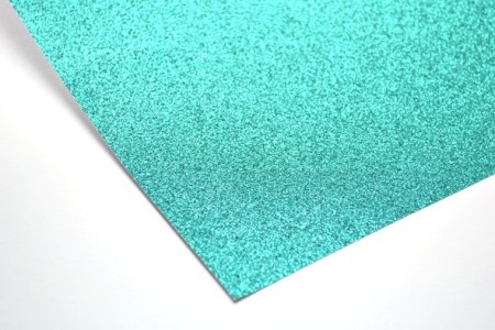 Scrapbookový glitrový papír 30,5 x 30,5 cm, tyrkysový