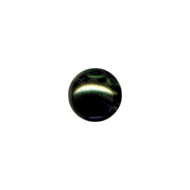 Skleněné voskované perly, olivové, 6 mm, balení 36 ks