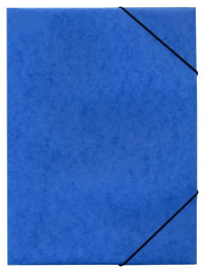 Složka s gumou A4 Prešpán, 3klopá, modrá
