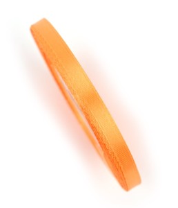 Stuha saténová 6 mm, oranžová, 32 m