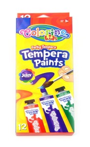 Temperové barvy Colorino v tubě 12 ml, 12 ks