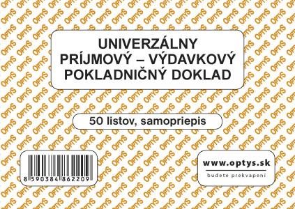 Univerzálny pokladničný doklad A6, samoprepis, 50 listov, Slovensko