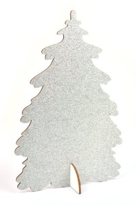 Vánoční stromek malý, stříbrný glitr