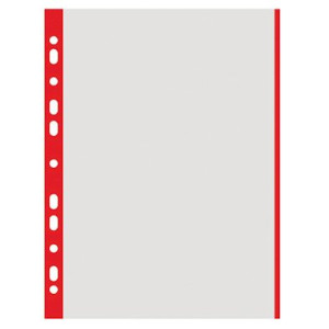 Zakládací obal U A4, eurozávěs, červený okraj, na ks