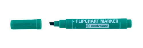 Značkovač 8560 Centropen flipchart, klínový, zelený 