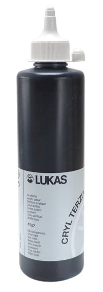Akrylová barva Lukas, kostní čerň, 500 ml