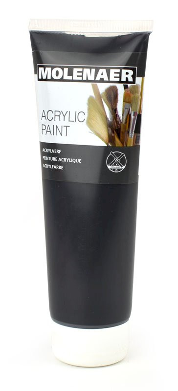 Akrylová barva Molenaer, černá, 250 ml