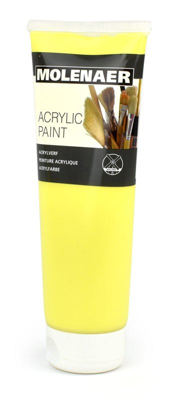 Akrylová barva Molenaer, sv. žlutá, 250 ml