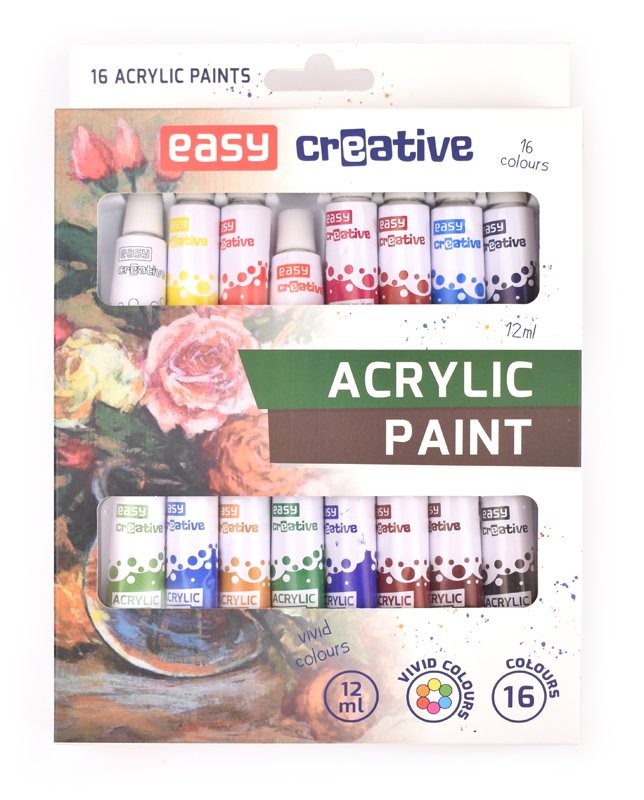 Akrylové barvy Easy Creative 16 x 12 ml
