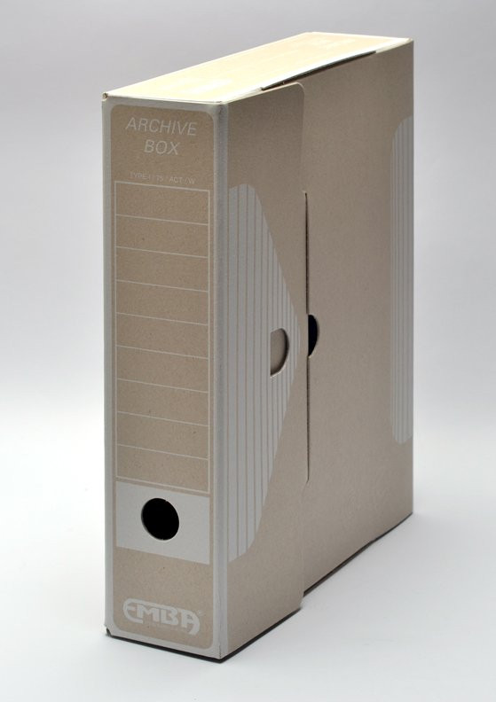 Archivní krabice, 33 x 26 x 7,5 cm, bílá 