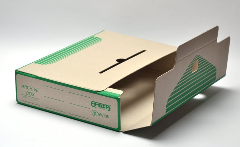 Archivní krabice, 33 x 26 x 7,5 cm, zelená - 1