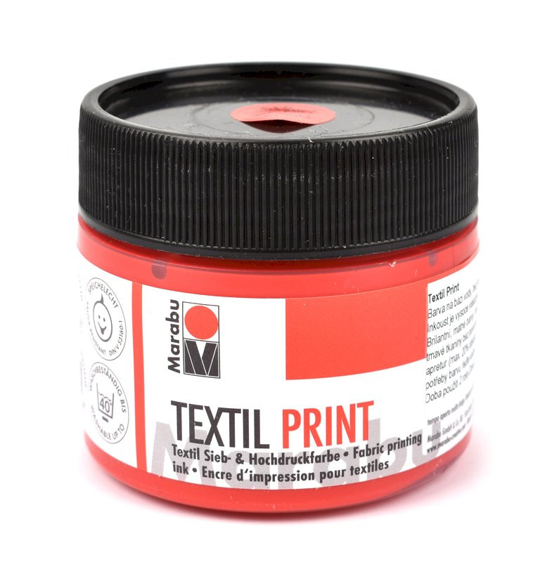 Barva TEXTIL PRINT 913 červená, 100 ml