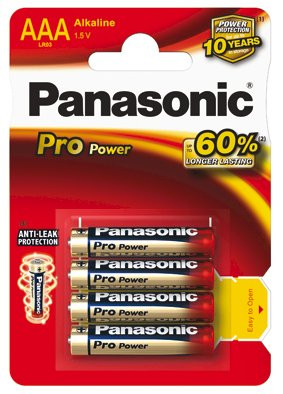 Baterie Panasonic Alkaline, typ AAA 1,5 V