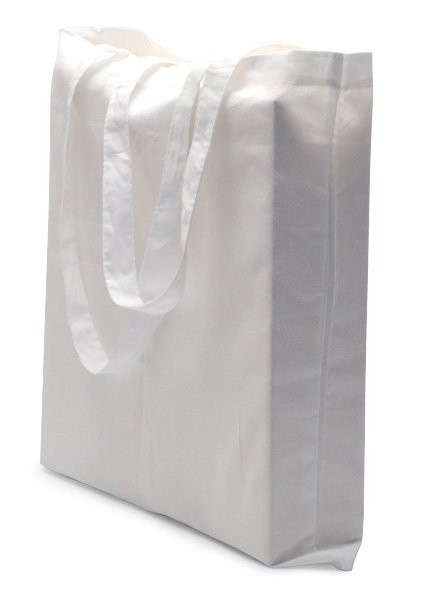 Bavlněná taška s dlouhými uchy, bílá, 42 x 39 cm - 1