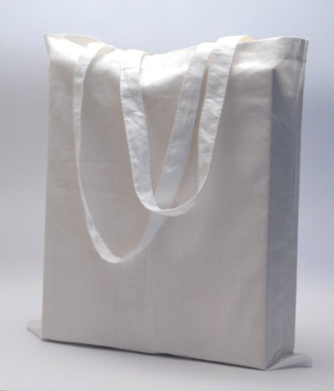 Bavlněná taška s dlouhými uchy, bílá, 42 x 39 cm - 2