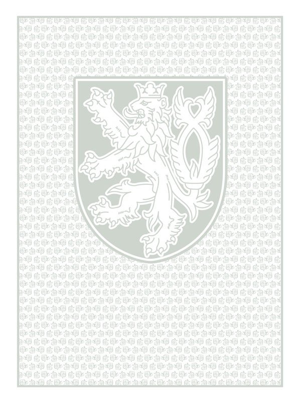 Bianco s vodoznakem a číslováním, malý státní znak + lipové listy - 1