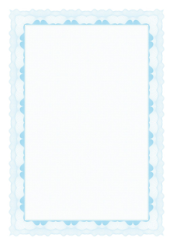 Certifikační papír A4, 20 listů, modrý - 1