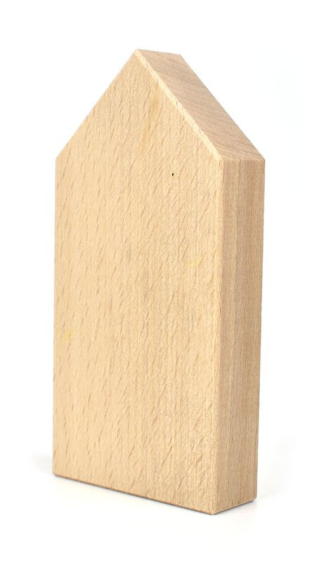 Domek 6 x 12 x 2 cm, dřevo přírodní - 1