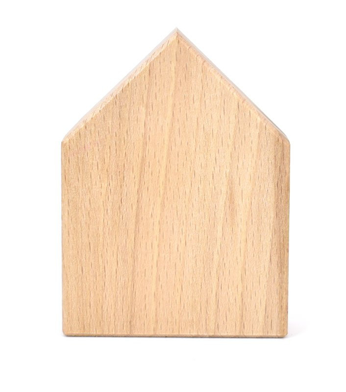 Domek 6 x 8 x 2 cm, dřevo přírodní